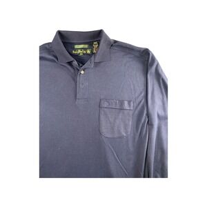 Knights of Round Table Long Sleeve Polo Shirt Mens M/M Pocket Embroidered Golf‎